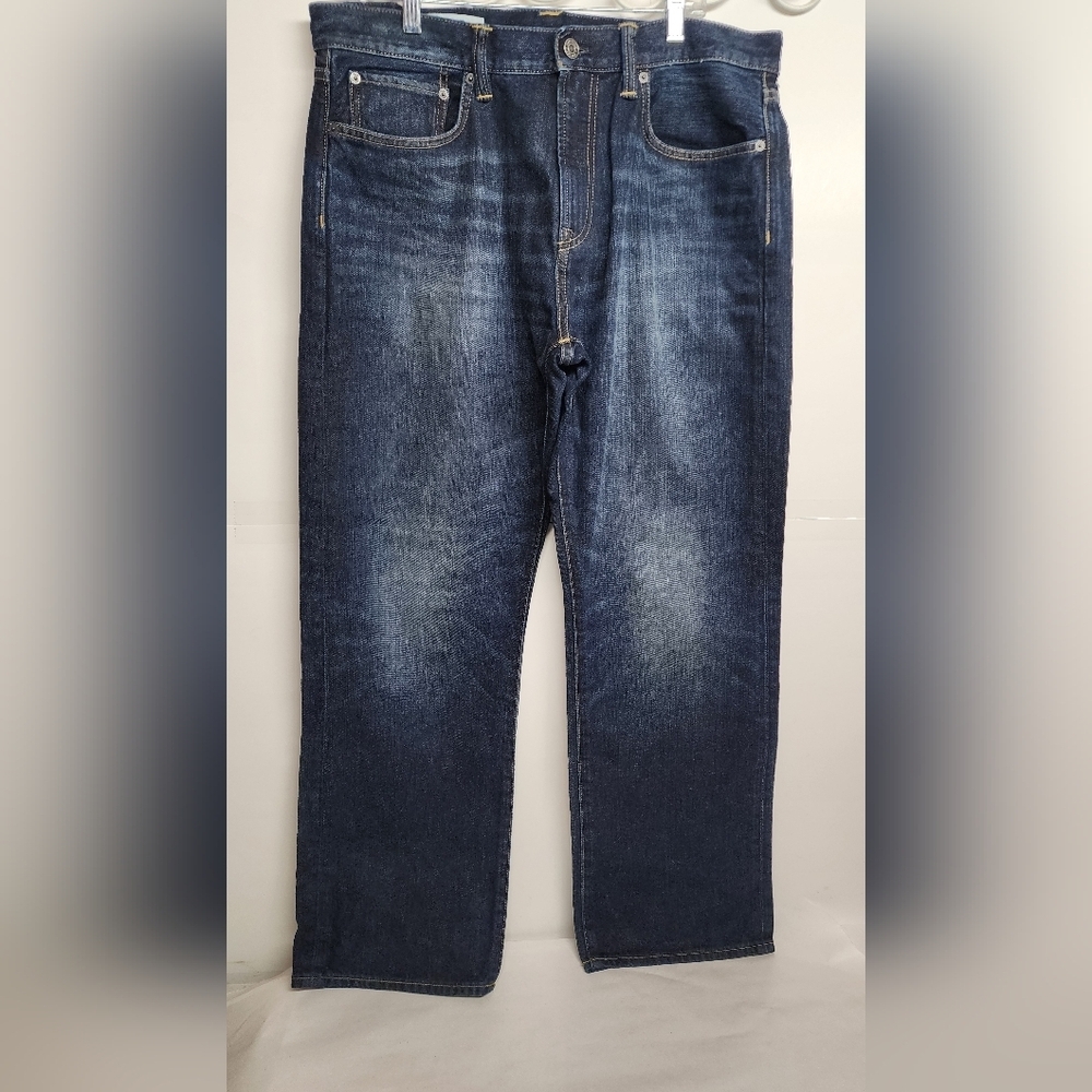 Gap 1969 New Loose Fit Vintage Mens Blue Denim 100% Cotton Jeans 34/32 NWT